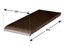350*120*15 мм ОК35-02 коричневый глазурованный, Клинкерный подоконник, отлив - фасад дома klinker